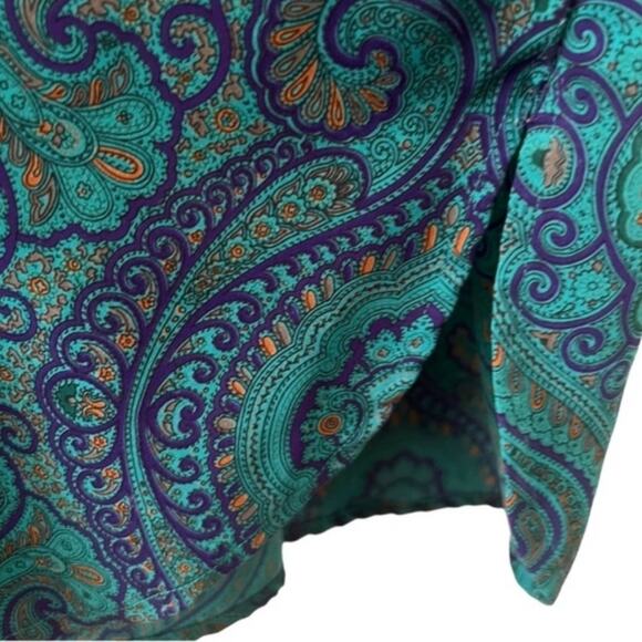 Victoria Secret Gold Label Paisley Print Sleepwear Classic Nightshirt Size L - Picture 7 of 8